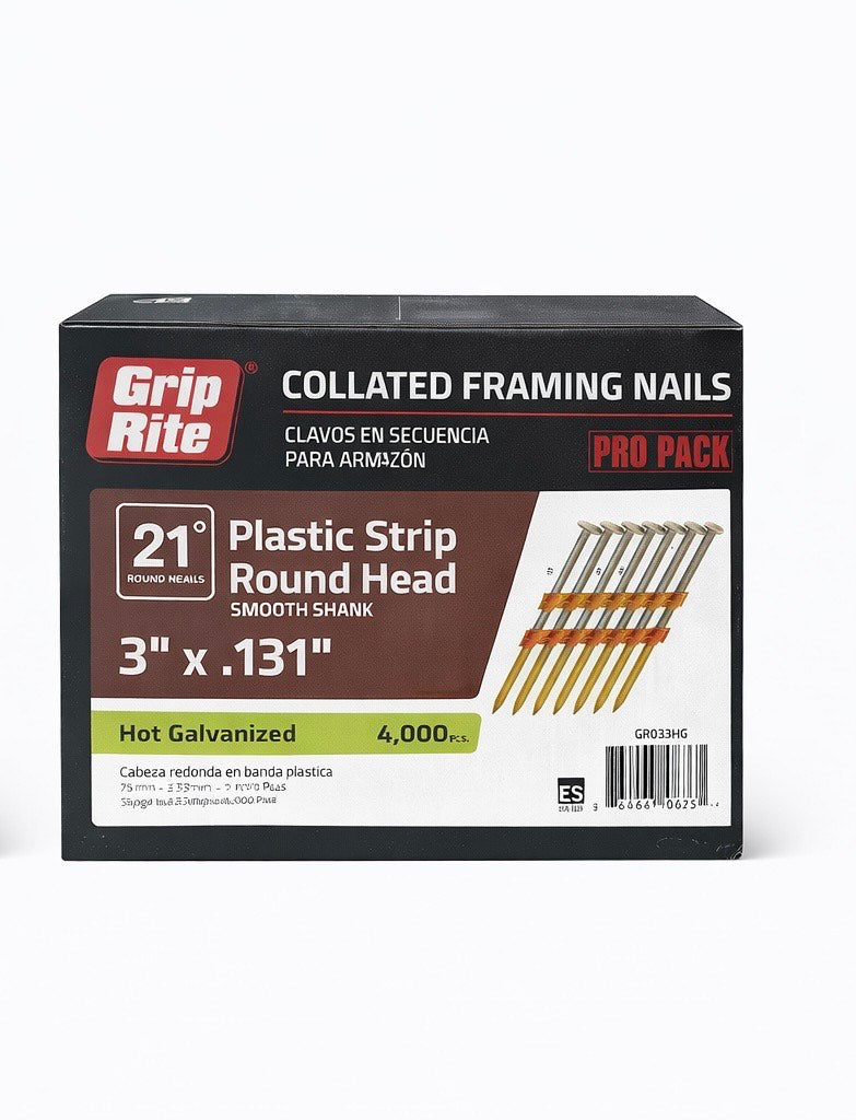3" x .131 Framing Nails – Smooth Shank – Hot Galvanized