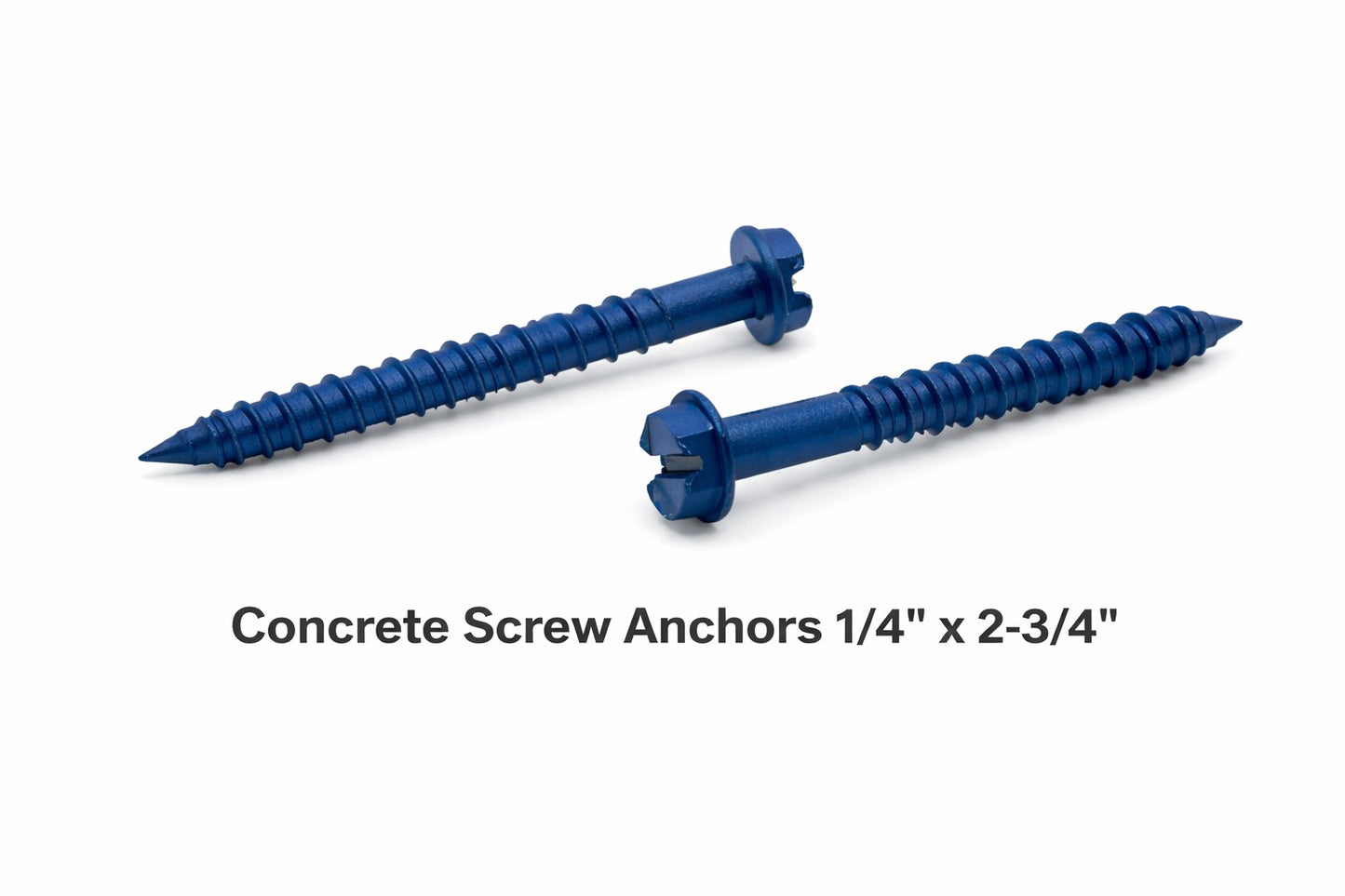 Concrete Screw Anchors 1/4" x 2-3/4" – Box of 100 pcs