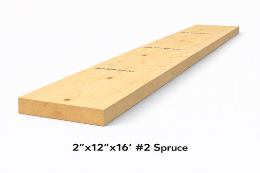 2" x 12" x 16' – #2 Spruce Lumber