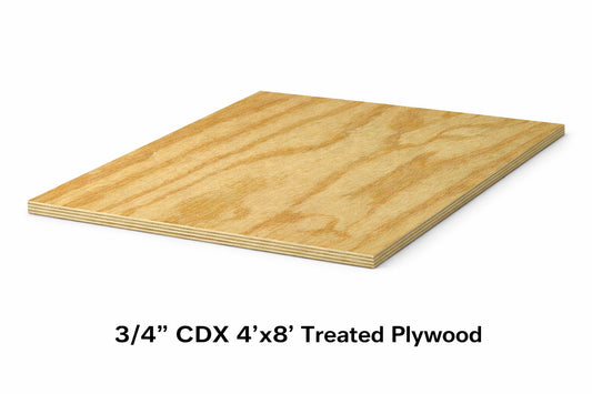 3/4" CDX Treated Plywood – 4' x 8'