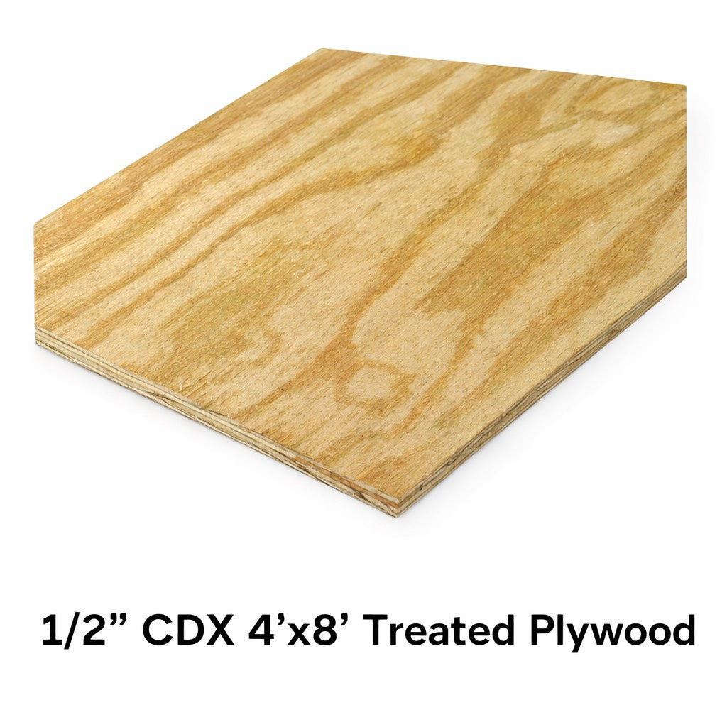1/2" CDX Treated Plywood – 4' x 8'