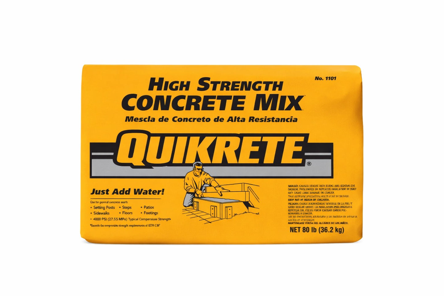 Quikrete High Strength Concrete Mix – 80 lbs