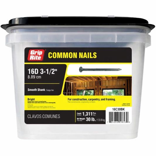16D Common Nails – 3-1/2" – 30 lb Box
