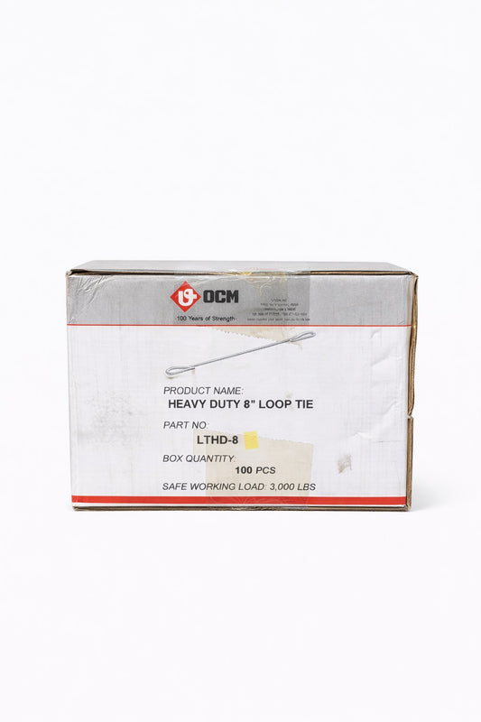 8" Loop Ties – 100 pcs/Box