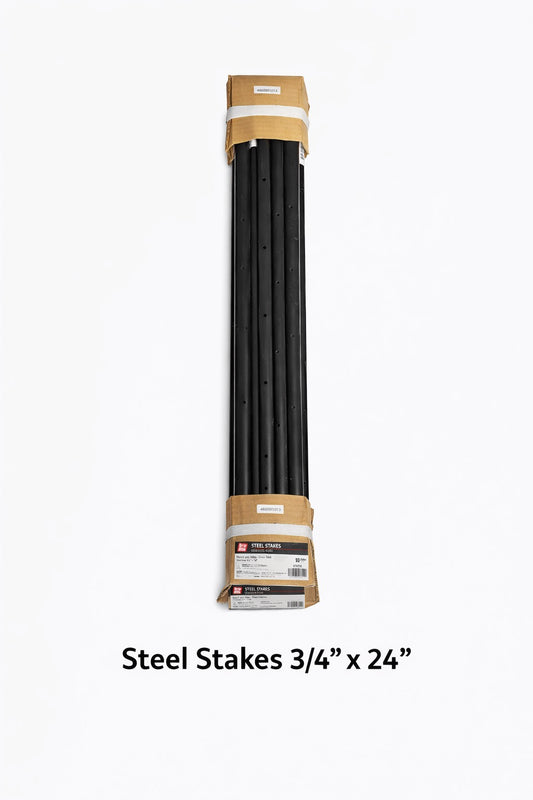 Steel Stakes 3/4" x 24" – Sold Individually