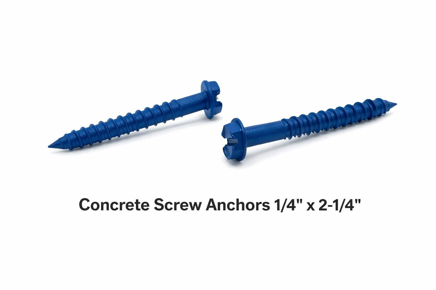 Concrete Screw Anchors 1/4" x 2-1/4" – Box of 100 pcs