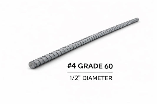 Rebar #4 Grade 60 – 1/2" x 20 ft