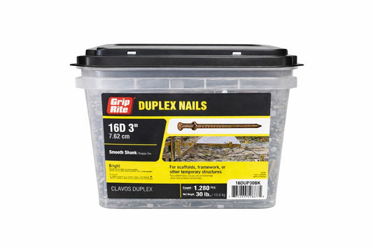 16D Duplex Nails – 3" – 30 lb Box