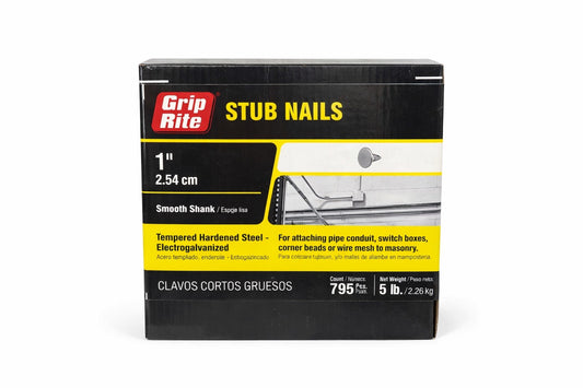 1" Masonry Stub Nails – 5 lb Box