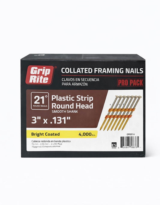 3" x .131 Framing Nails – Smooth Shank